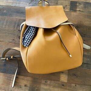 Zara Mustard Yellow Backpack New without tags